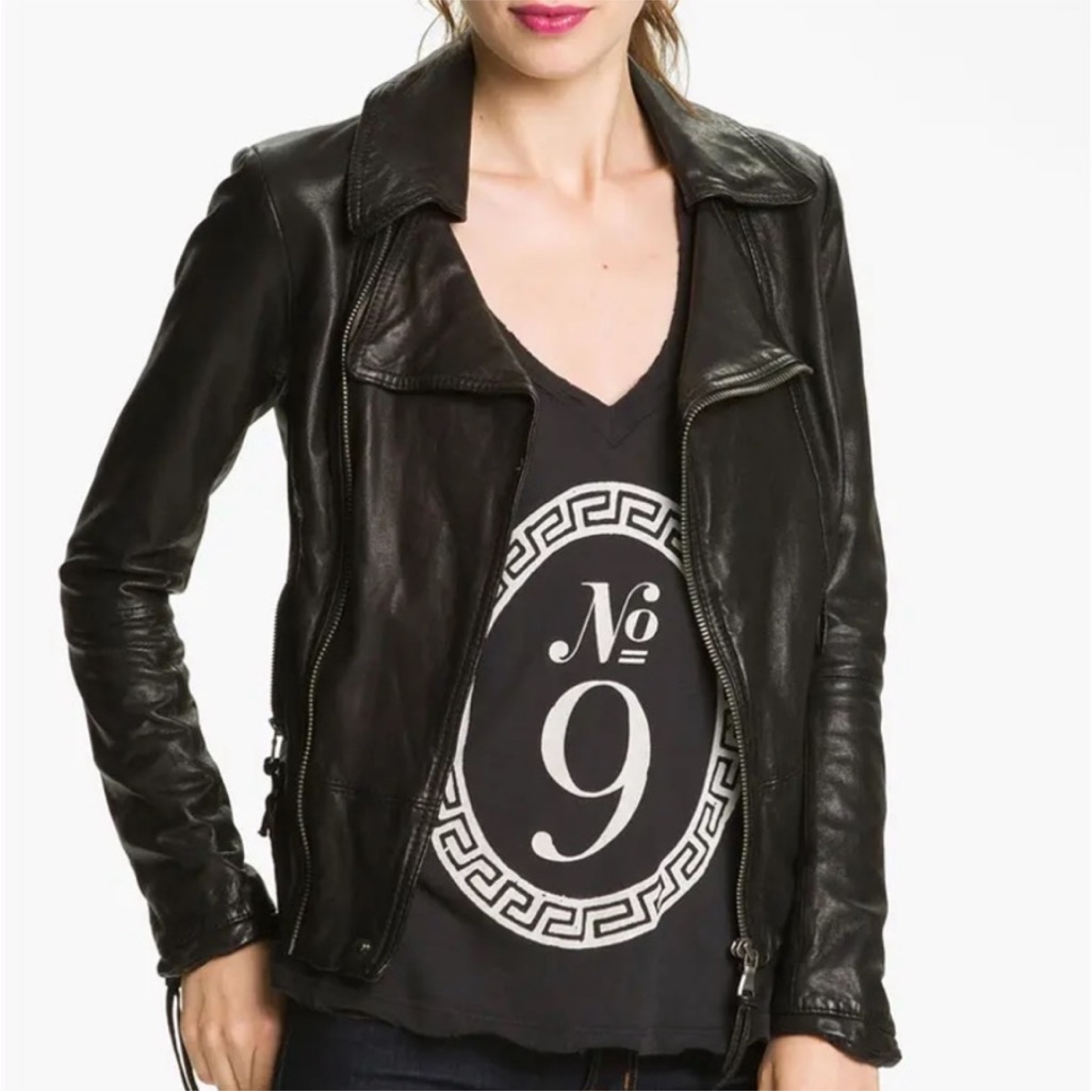 Anthro Revolve June Leather Moto Biker Jacket S